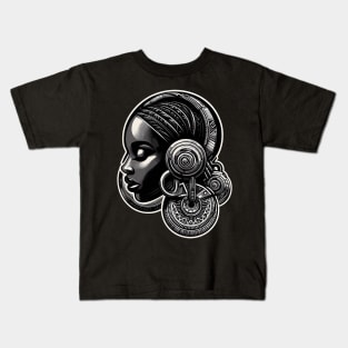 Afrocentric Woman Music Kids T-Shirt